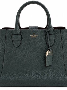 Kate Spade Carter Street Devlin Pebbled Leather Satchel/ Crossbody Blue Gray